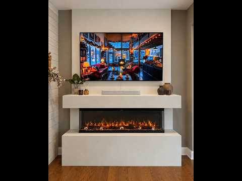 Built-In Electric Fireplace & TV Wall Timelapse